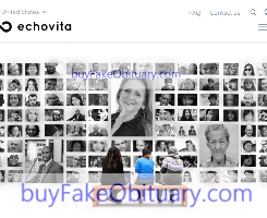 Image of Echovita online obituary website.