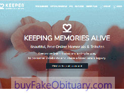 Image of Keeper online obituary website.